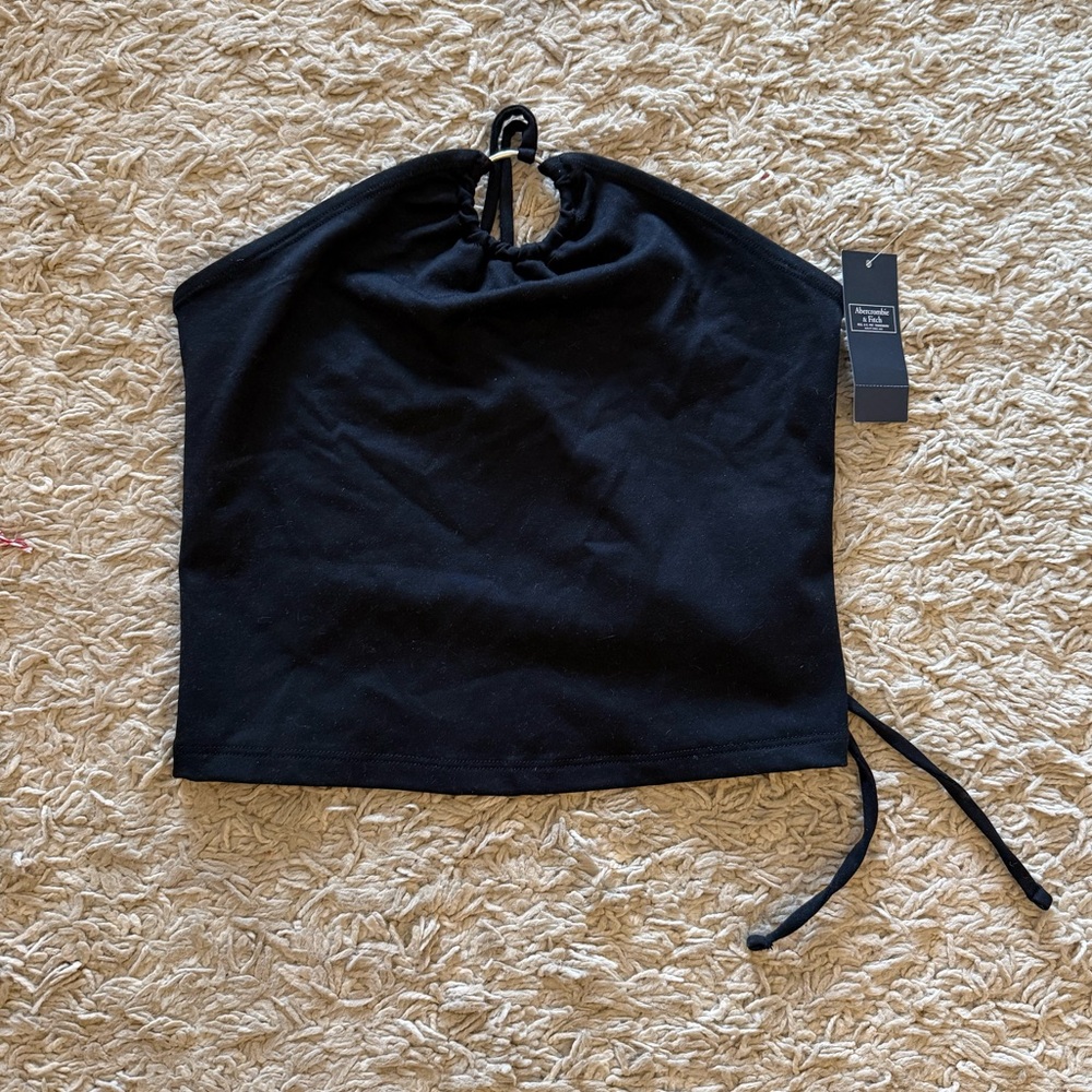 Abercrombie & Fitch Black Halter Crop Top